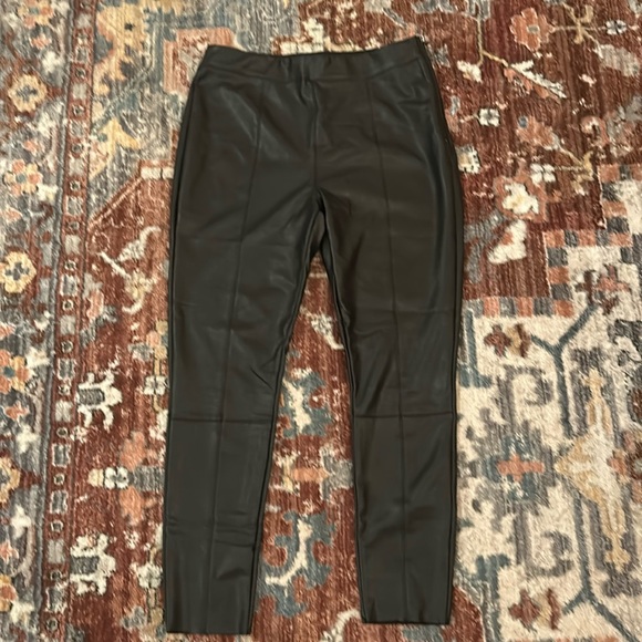 Topshop Sara Faux Leather Skinny Pants in Black - Size 12 - Picture 2 of 3